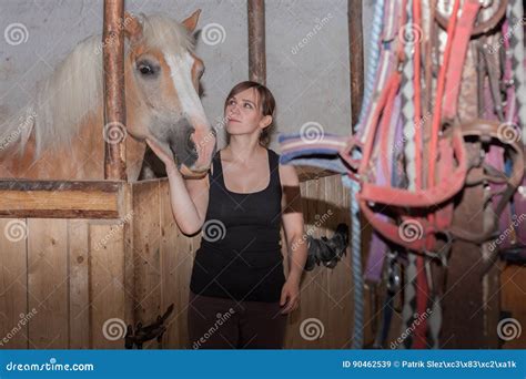 woman sucking horse